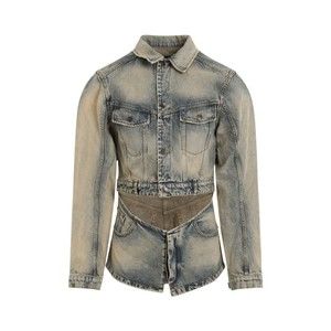 Egonlab Cutout Blue Cotton Denim Jacket - NWT
